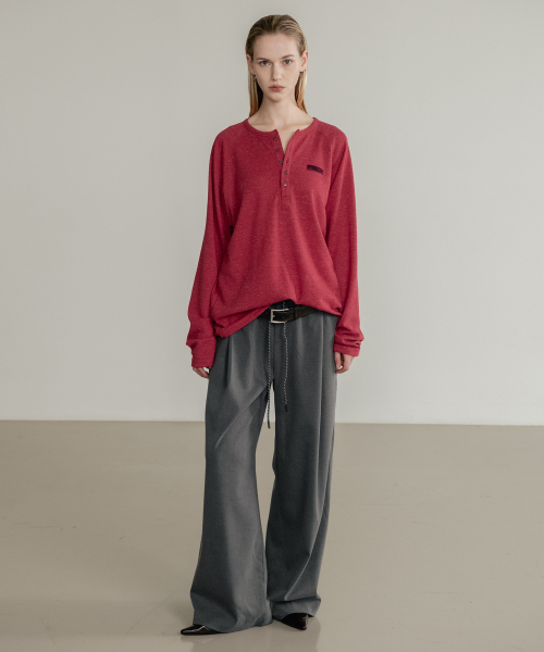 SSIN AND LEE（シンアンドリー）の「(W) ローラップバンディングスラックス グレー（スラックス・レディース・その他・F）」の2枚目の写真