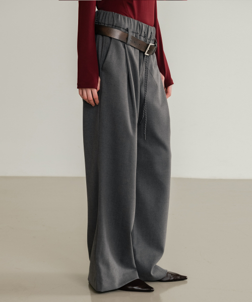 SSIN AND LEE（シンアンドリー）の「(W) ローラップバンディングスラックス グレー（スラックス・レディース・その他・F）」の10枚目の写真