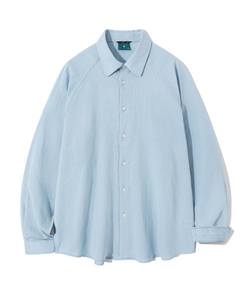 Diamond Layla（ダイアモンドレイラ）の「Stitch Stripe Shirt S114  Skyblue（シャツ/ブラウス・レディース・その他・SMALL/MEDIUM/LARGE/X-LARGE）」の3枚目の写真