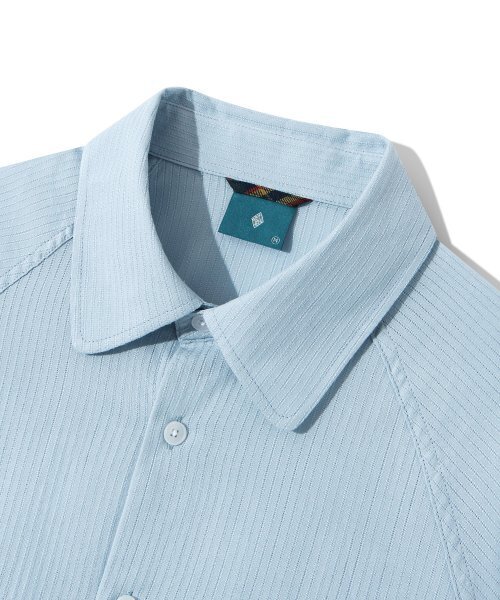 Diamond Layla（ダイアモンドレイラ）の「Stitch Stripe Shirt S114  Skyblue（シャツ/ブラウス・レディース・その他・SMALL/MEDIUM/LARGE/X-LARGE）」の4枚目の写真