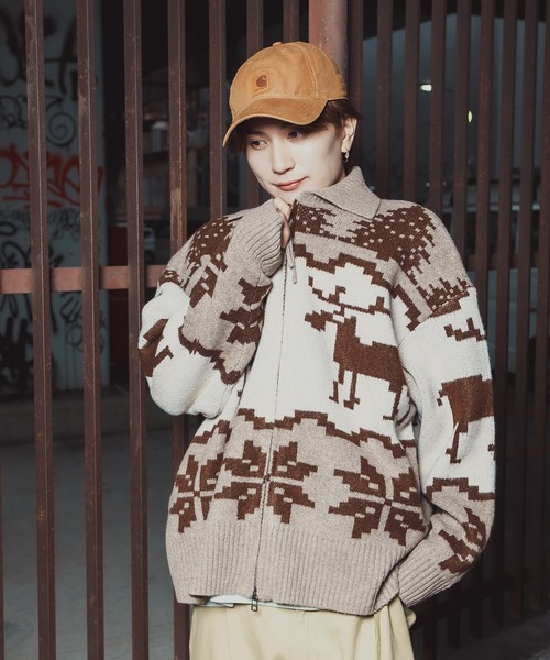 セール】ノルディック柄 カウチンニット セーター（ニット/セーター