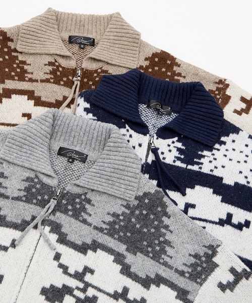 improves（インプローブス）の「ノルディック柄 カウチンニット セーター（ニット/セーター・メンズ・グレー/ネイビー/ブラウン・X-LARGE/LARGE/MEDIUM）」の15枚目の写真