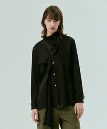 Scarf blouse (BLACK)