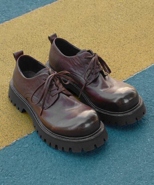 WETHEROAD(ウィーザロード)の「WTRD1123 Charlie 4-Hole Tumble Washing Volume Derby Shoes Brown(ドレスシューズ・メンズ・ブラウン・24cm/25cm/26cm/27cm/28cm/29cm)」の1枚目の写真