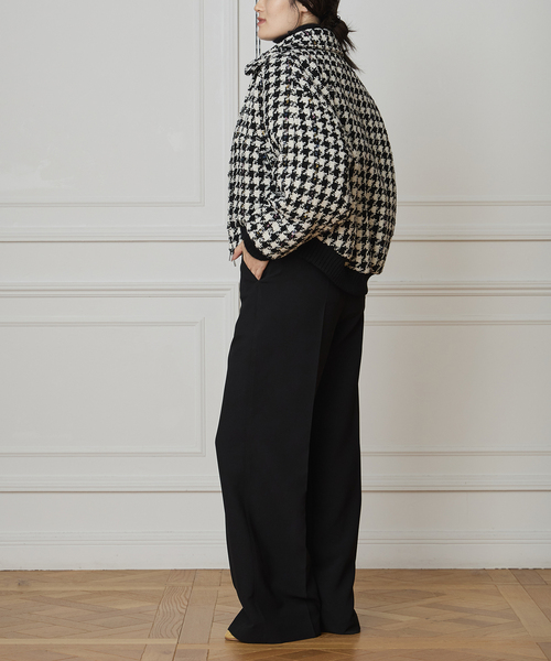 IENA LA BOUCLE（イエナラブークル）の「IENA LA BOUCLE ハウンドトゥースツィードブルゾン（その他アウター・レディース・ブラック系その他・FREE）」の8枚目の写真