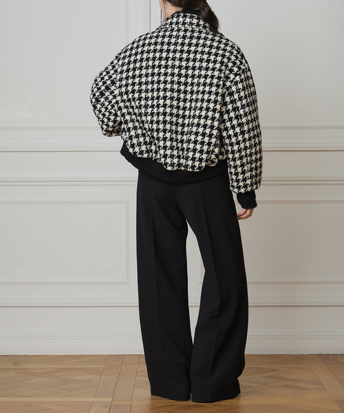 IENA LA BOUCLE（イエナラブークル）の「IENA LA BOUCLE ハウンドトゥースツィードブルゾン（その他アウター・レディース・ブラック系その他・FREE）」の9枚目の写真