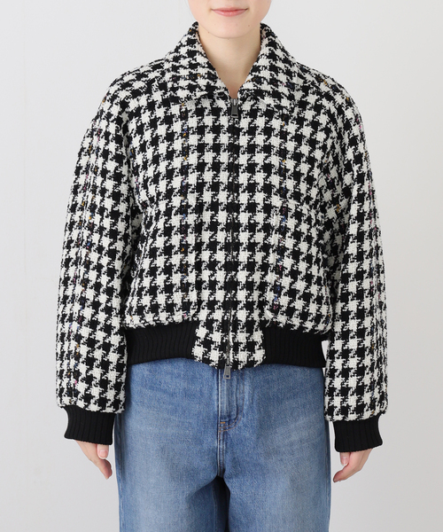 IENA LA BOUCLE（イエナラブークル）の「IENA LA BOUCLE ハウンドトゥースツィードブルゾン（その他アウター・レディース・ブラック系その他・FREE）」の11枚目の写真