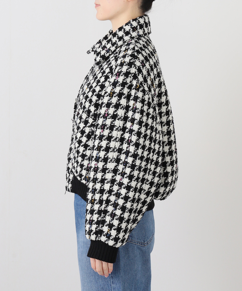 IENA LA BOUCLE（イエナラブークル）の「IENA LA BOUCLE ハウンドトゥースツィードブルゾン（その他アウター・レディース・ブラック系その他・FREE）」の12枚目の写真