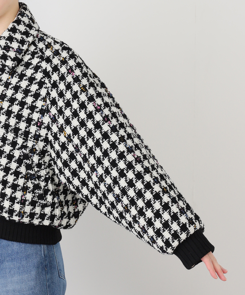 IENA LA BOUCLE（イエナラブークル）の「IENA LA BOUCLE ハウンドトゥースツィードブルゾン（その他アウター・レディース・ブラック系その他・FREE）」の14枚目の写真