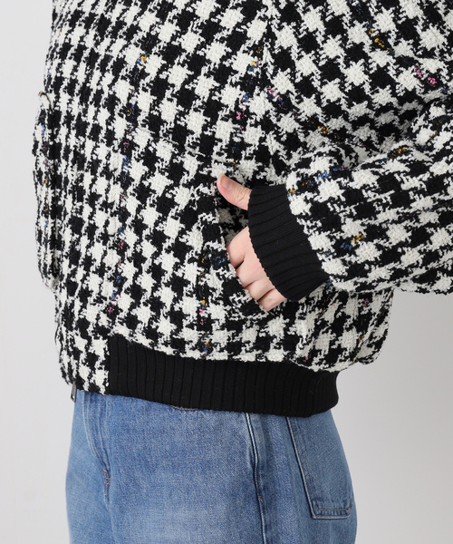 IENA LA BOUCLE（イエナラブークル）の「IENA LA BOUCLE ハウンドトゥースツィードブルゾン（その他アウター・レディース・ブラック系その他・FREE）」の15枚目の写真