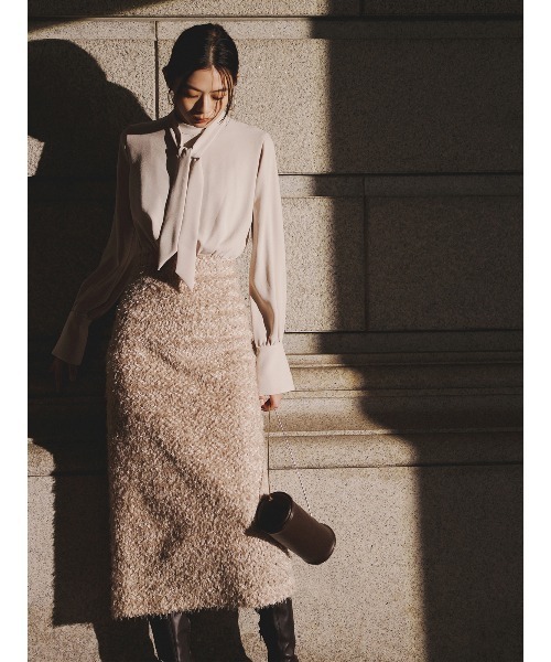 セール】フェザージャガードコンビワンピース（ワンピース）｜anuans