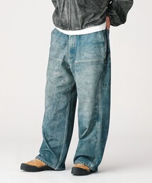 BEAMS（ビームス）の「モック プリント ダブルニー スウェットパンツ（その他パンツ）」