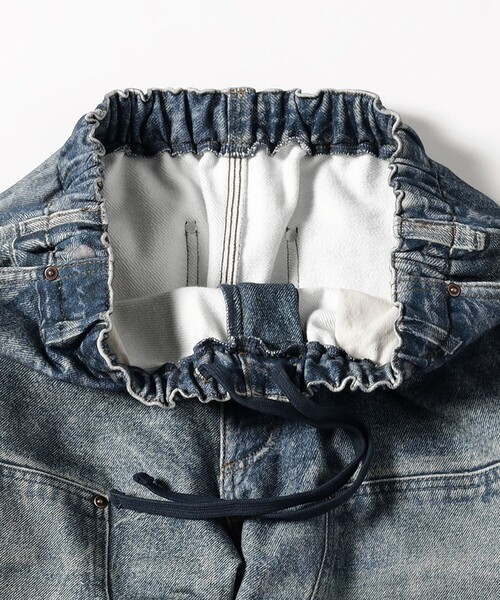 BEAMS（ビームス）の「モック プリント ダブルニー スウェットパンツ（その他パンツ・メンズ・インディゴブルー/ベージュ・XL/M/L/S）」の6枚目の写真