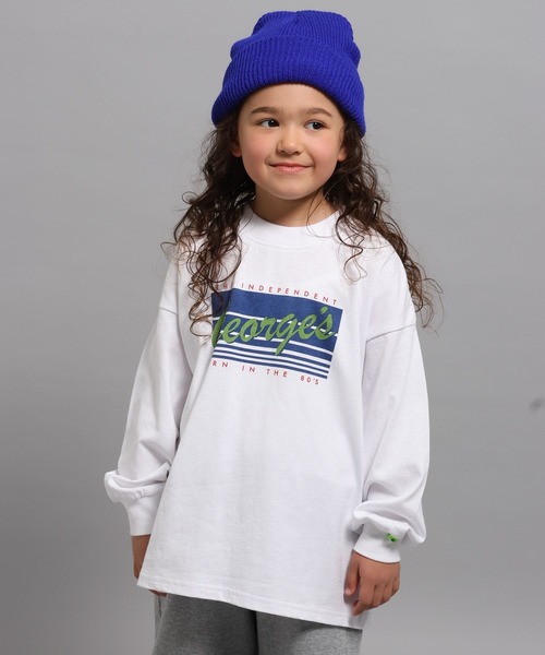 GEORGE'S（ジョージズ）の「【KIDS】ロゴプリントロンT（Tシャツ/カットソー・キッズ・オフホワイト/杢グレー/レッド・110cm/130cm/150cm）」の4枚目の写真