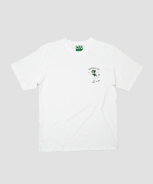 NOTHINGON(ナッシング オン)の「ローラースケートガールヴィンテージイラストグラフィック半袖Tシャツホワイト(Tシャツ/カットソー・メンズ・その他・X-LARGE/LARGE/MEDIUM/SMALL)」の1枚目の写真