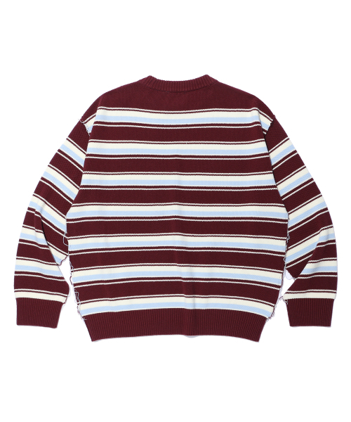 IEY（アイイーワイ）の「MULTI STRIPE KNIT Burgundy（ニット/セーター・レディース・その他・MEDIUM/LARGE）」の3枚目の写真