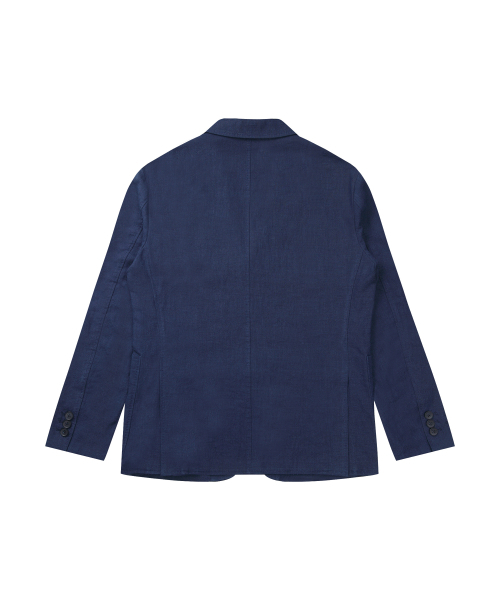 SOLEW(ソル)の「リネン3ボタンジャケット_ネイビー(テーラードジャケット・メンズ・その他・SMALL/MEDIUM/LARGE/X-LARGE)」の2枚目の写真