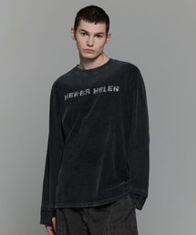 HEDER HELEN（ヘダーヘレン）の「Line washed logo long-T（Tシャツ/カットソー）」
