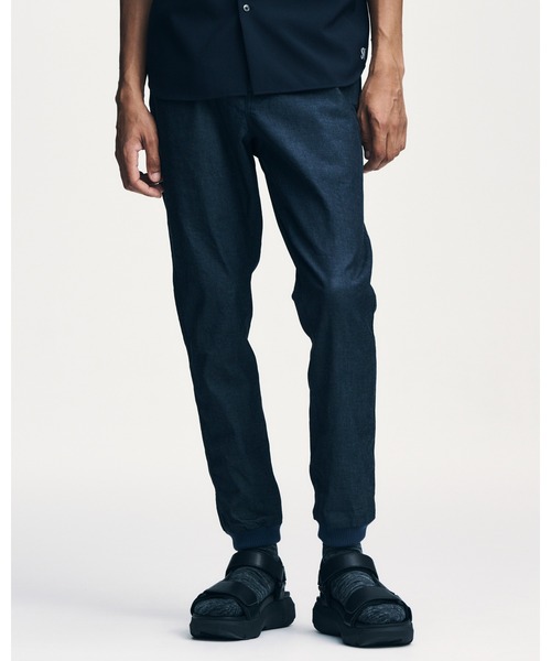 SOPHNET.（ソフネット）の「STRETCH DENIM SLIM-FIT RIBBED PANTS（デニムパンツ・メンズ・ブラック/インディゴブルー・1/2/3/4/5）」の3枚目の写真