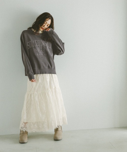 GLOBAL WORK（グローバルワーク）の「ふわもこレインムートンブーツ/611136（ブーツ・レディース・ブラック/ベージュ/チャコールグレー・MEDIUM/LARGE）」の6枚目の写真