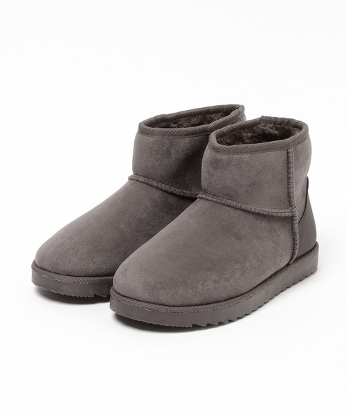 GLOBAL WORK（グローバルワーク）の「ふわもこレインムートンブーツ/611136（ブーツ・レディース・ブラック/ベージュ/チャコールグレー・MEDIUM/LARGE）」の9枚目の写真