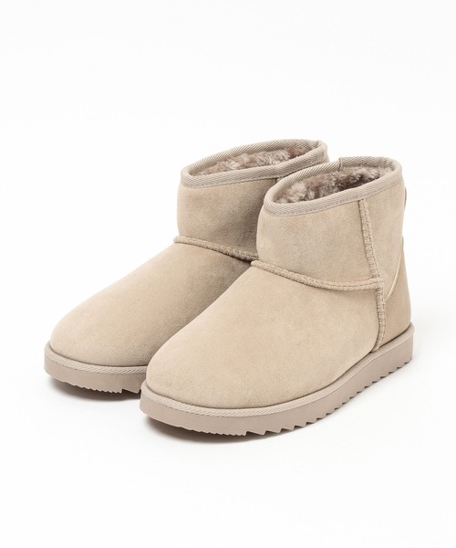 GLOBAL WORK（グローバルワーク）の「ふわもこレインムートンブーツ/611136（ブーツ・レディース・ブラック/ベージュ/チャコールグレー・MEDIUM/LARGE）」の10枚目の写真