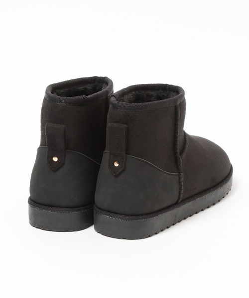 GLOBAL WORK（グローバルワーク）の「ふわもこレインムートンブーツ/611136（ブーツ・レディース・ブラック/ベージュ/チャコールグレー・MEDIUM/LARGE）」の13枚目の写真