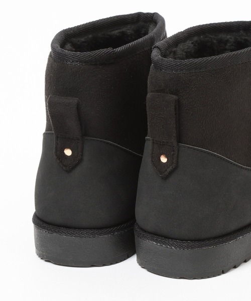 GLOBAL WORK（グローバルワーク）の「ふわもこレインムートンブーツ/611136（ブーツ・レディース・ブラック/ベージュ/チャコールグレー・MEDIUM/LARGE）」の17枚目の写真