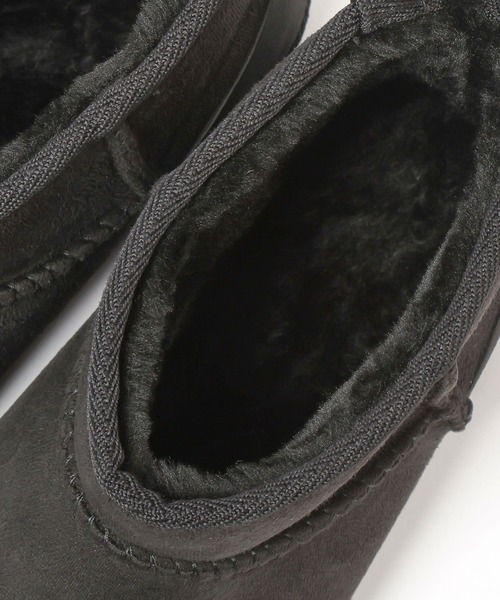 GLOBAL WORK（グローバルワーク）の「ふわもこレインムートンブーツ/611136（ブーツ・レディース・ブラック/ベージュ/チャコールグレー・MEDIUM/LARGE）」の20枚目の写真