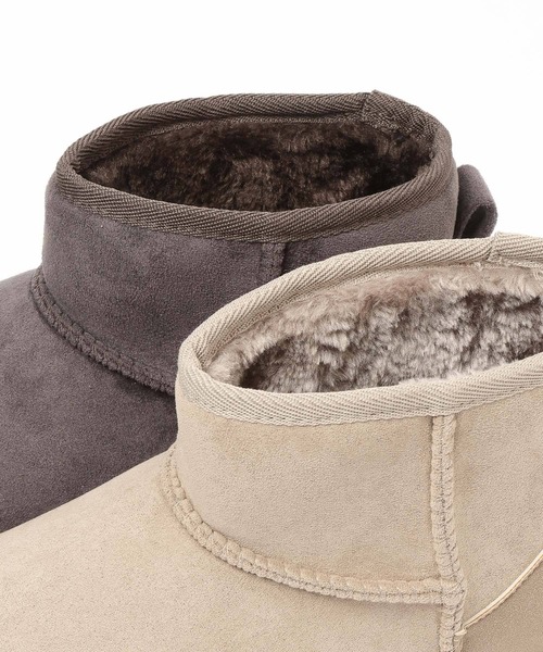 GLOBAL WORK（グローバルワーク）の「ふわもこレインムートンブーツ/611136（ブーツ・レディース・ブラック/ベージュ/チャコールグレー・MEDIUM/LARGE）」の21枚目の写真