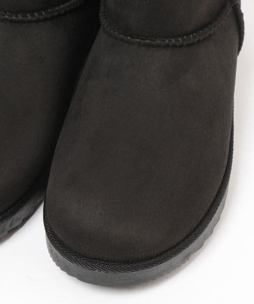 GLOBAL WORK（グローバルワーク）の「ふわもこレインムートンブーツ/611136（ブーツ・レディース・ブラック/ベージュ/チャコールグレー・MEDIUM/LARGE）」の22枚目の写真