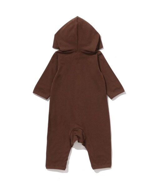 A BATHING APE(アベイシングエイプ)の「BABY MILO HOODIE ROMPERS(ロンパース・キッズ・ブラウン/ホワイト/ブラック・70/80)」の6枚目の写真