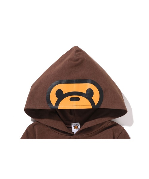 A BATHING APE(アベイシングエイプ)の「BABY MILO HOODIE ROMPERS(ロンパース・キッズ・ブラウン/ホワイト/ブラック・70/80)」の9枚目の写真