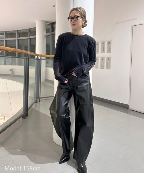 DONOBAN（ドノバン）の「ベロアトップス（Tシャツ/カットソー・レディース・グレー/ブラック・ONE SIZE）」の17枚目の写真