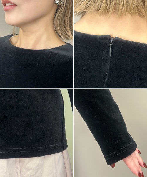 DONOBAN（ドノバン）の「ベロアトップス（Tシャツ/カットソー・レディース・グレー/ブラック・ONE SIZE）」の20枚目の写真