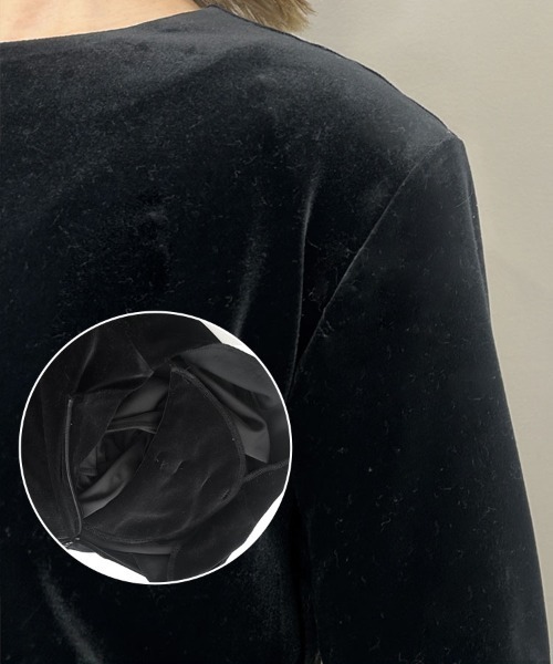 DONOBAN（ドノバン）の「ベロアトップス（Tシャツ/カットソー・レディース・グレー/ブラック・ONE SIZE）」の21枚目の写真