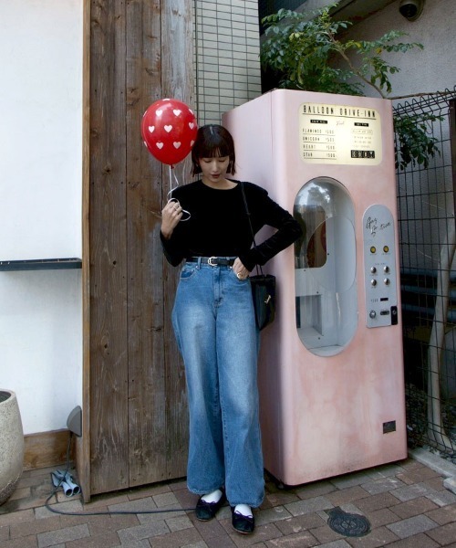 DONOBAN（ドノバン）の「ベロアトップス（Tシャツ/カットソー・レディース・グレー/ブラック・ONE SIZE）」の3枚目の写真