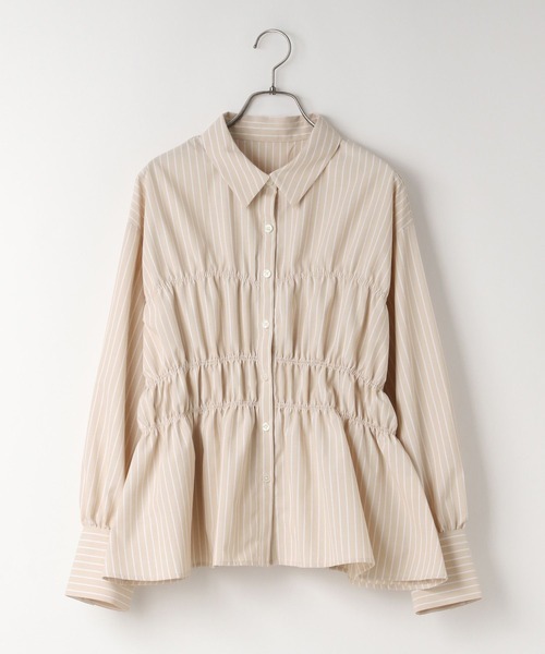 ストライプシャーリングシャツ 638479（シャツ/ブラウス）｜LOWRYS