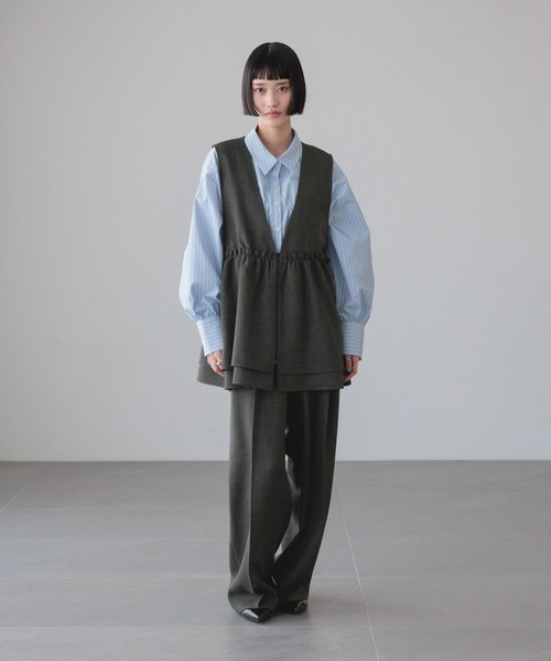 LOWRYS FARM(ローリーズファーム)の「ストライプシャーリングシャツ 638479(シャツ/ブラウス・レディース・ブルー/ピンク/ベージュ・FREE)」の13枚目の写真