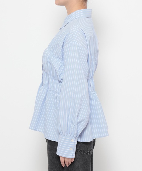 LOWRYS FARM(ローリーズファーム)の「ストライプシャーリングシャツ 638479(シャツ/ブラウス・レディース・ブルー/ピンク/ベージュ・FREE)」の18枚目の写真