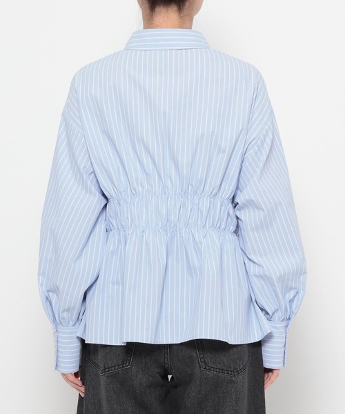 LOWRYS FARM(ローリーズファーム)の「ストライプシャーリングシャツ 638479(シャツ/ブラウス・レディース・ブルー/ピンク/ベージュ・FREE)」の19枚目の写真