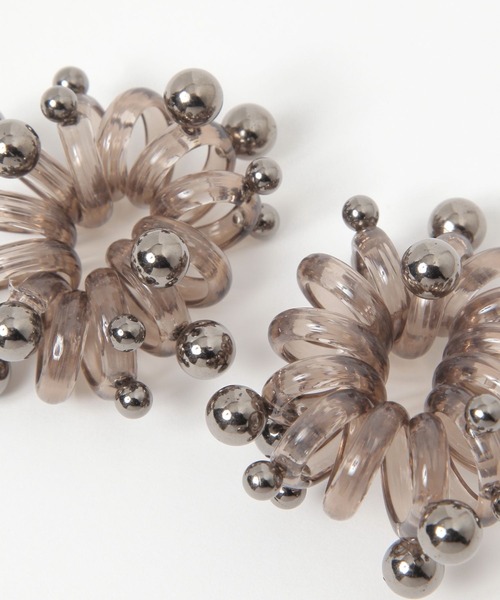 niko and...（ニコアンド）の「ビーズコイル2SETヘアゴム（ヘアゴム・レディース・ホワイト/ブラック・0）」の4枚目の写真