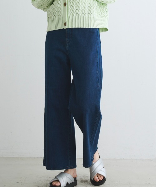 three dots（スリードッツ）の「デニム センターマークド バギーパンツ（デニムパンツ・レディース・ブルー/ブルー系その他・MEDIUM/SMALL）」の2枚目の写真
