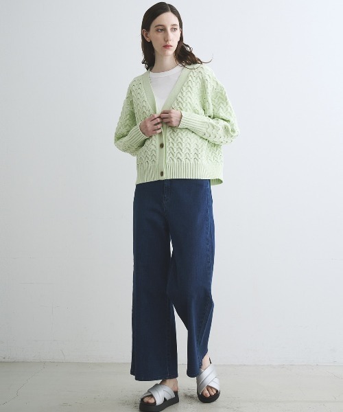 three dots（スリードッツ）の「デニム センターマークド バギーパンツ（デニムパンツ・レディース・ブルー/ブルー系その他・MEDIUM/SMALL）」の14枚目の写真