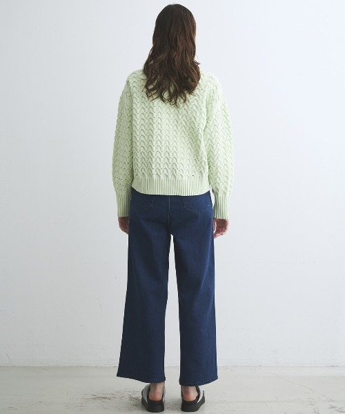 three dots（スリードッツ）の「デニム センターマークド バギーパンツ（デニムパンツ・レディース・ブルー/ブルー系その他・MEDIUM/SMALL）」の11枚目の写真