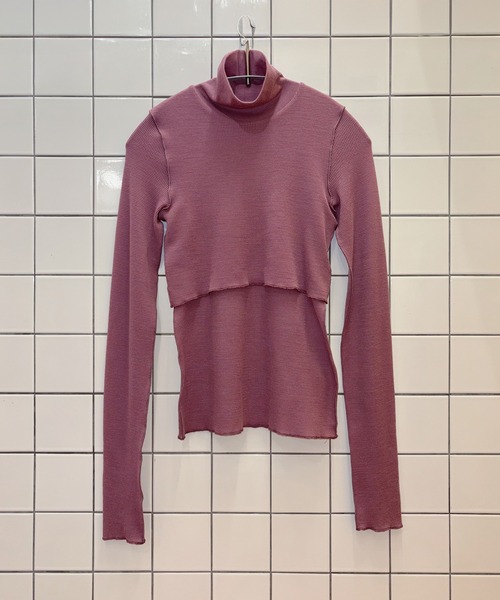 Jens(イェンス)の「LAYER&RIVER TURTLE PULLOVER(Tシャツ/カットソー・レディース・ブラック/ピンク/アイボリー・1/2)」の3枚目の写真