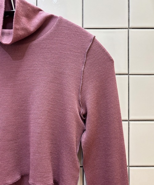 Jens(イェンス)の「LAYER&RIVER TURTLE PULLOVER(Tシャツ/カットソー・レディース・ブラック/ピンク/アイボリー・1/2)」の7枚目の写真