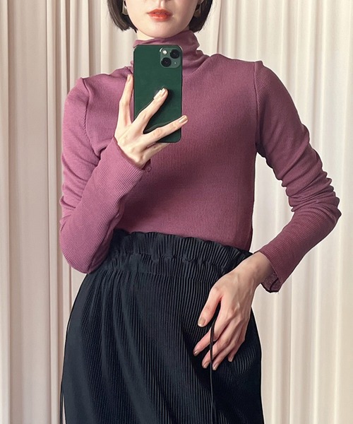 Jens(イェンス)の「LAYER&RIVER TURTLE PULLOVER(Tシャツ/カットソー・レディース・ブラック/ピンク/アイボリー・1/2)」の4枚目の写真