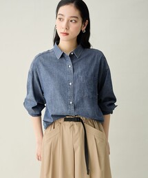 シアーデニムオーバーシャツ