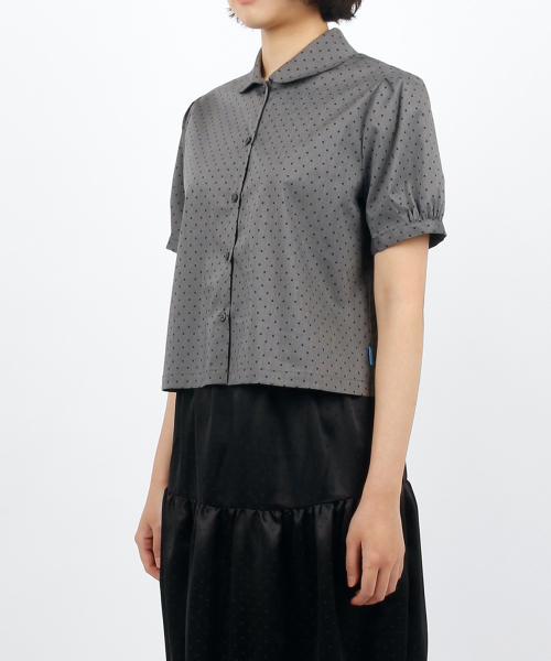 SUNNECT（ソネクト）の「P.D. Round Collar S/S Shirt - Charcoal（シャツ/ブラウス・レディース・その他・OS）」の3枚目の写真